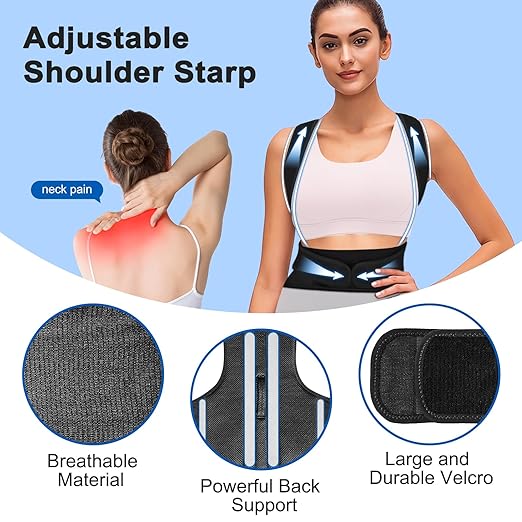 Adjustable Posture Corrector Belt – Back & Abdominal Support for Pain Relief