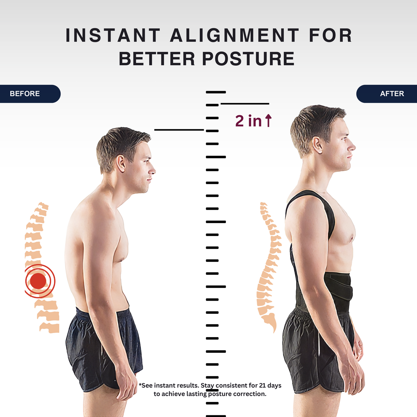 Adjustable Posture Corrector Belt – Back & Abdominal Support for Pain Relief