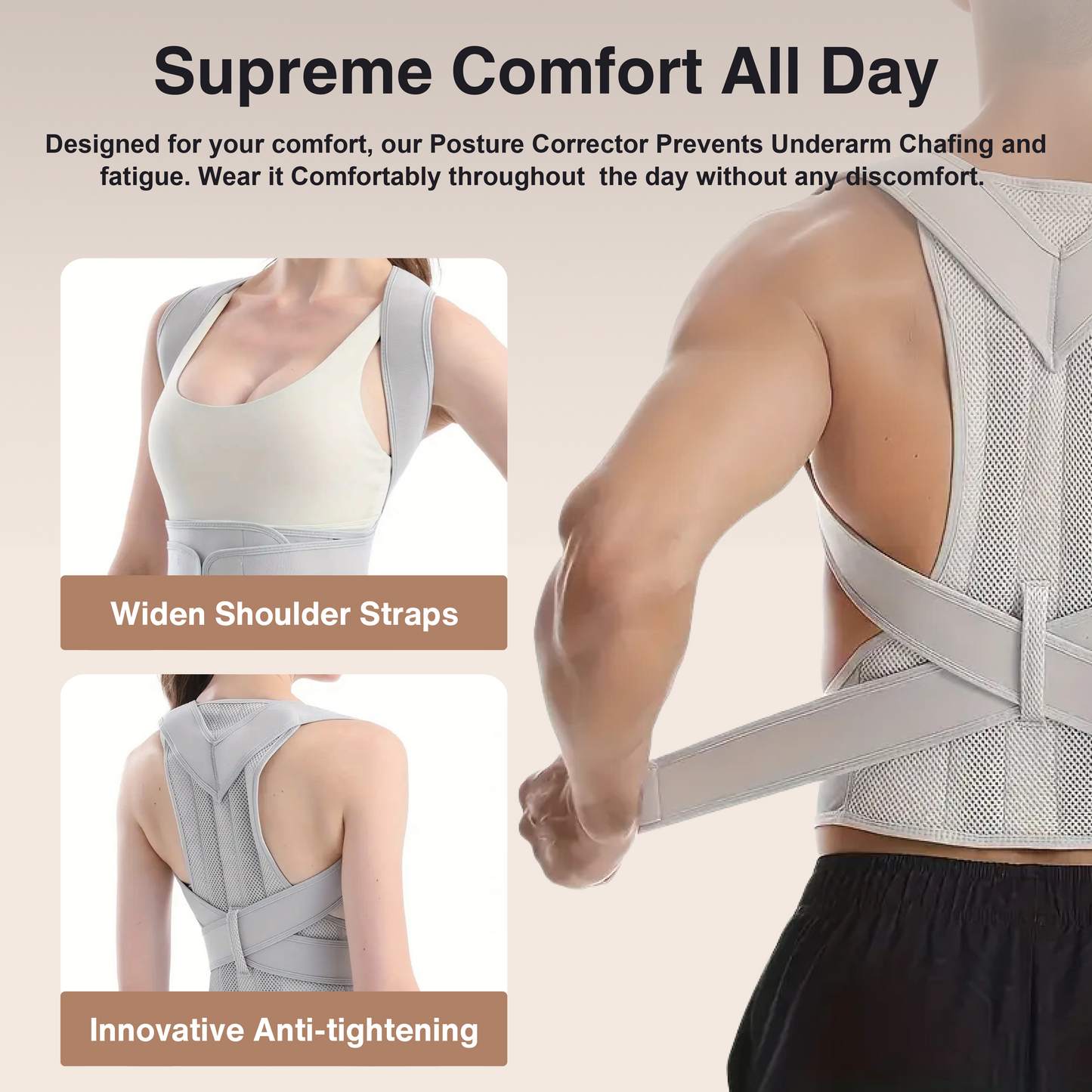 Adjustable Posture Corrector Belt – Back & Abdominal Support for Pain Relief